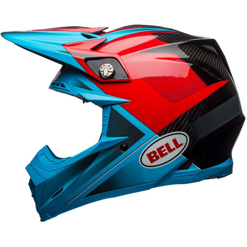 Bell Moto-9 Flex Hound Matte Cyan / Red