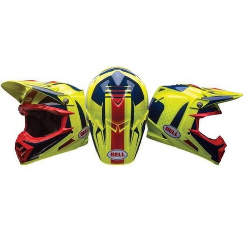 Bell Moto 9 Flex Vice Blue / Yellow