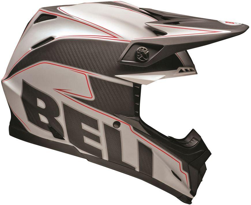 Bell Moto 9 Carbon Emblem White