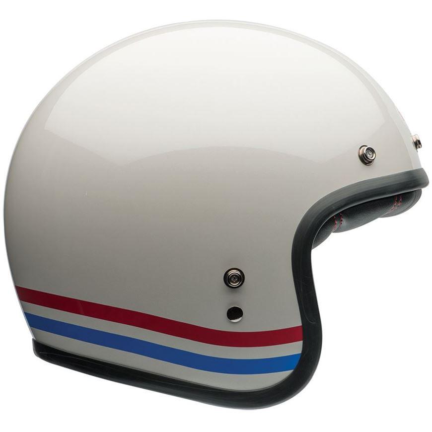 Bell Custom 500 Stripes Pearl White
