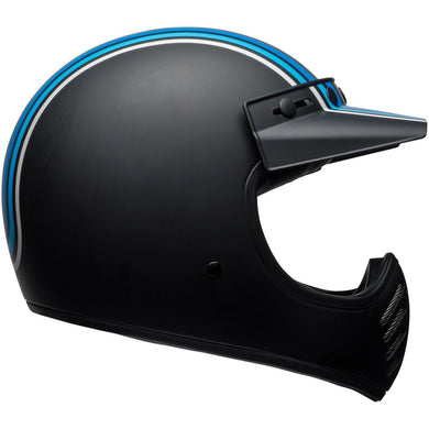 Bell Moto-3 Stripes Matte Silver / Black / Blue