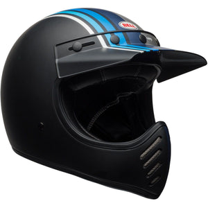 Bell Moto-3 Stripes Matte Silver / Black / Blue