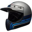 Bell Moto-3 Stripes Matte Silver / Black / Blue