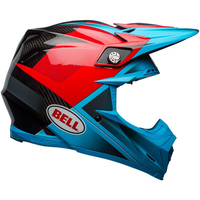 Bell Moto-9 Flex Hound Matte Cyan / Red