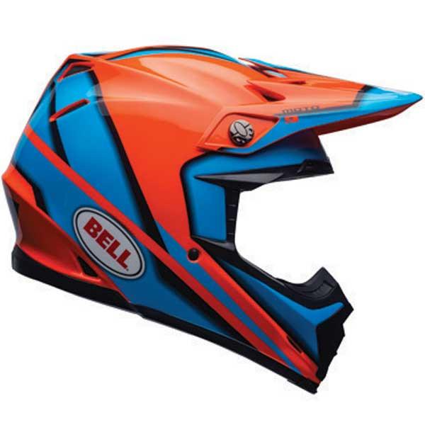 Bell Moto 9 Spark Orange / Blue