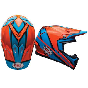 Bell Moto 9 Spark Orange / Blue