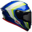 Bell Race Star Sector White / Hi-Viz Green / Blue