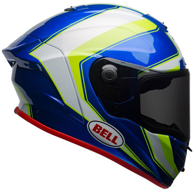 Bell Race Star Sector White / Hi-Viz Green / Blue