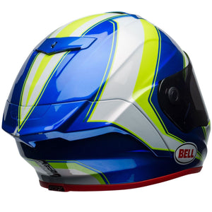 Bell Race Star Sector White / Hi-Viz Green / Blue