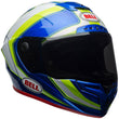 Bell Race Star Sector White / Hi-Viz Green / Blue