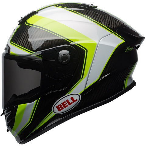 Bell Race Star Sector White / Hi-Viz Green / Carbon
